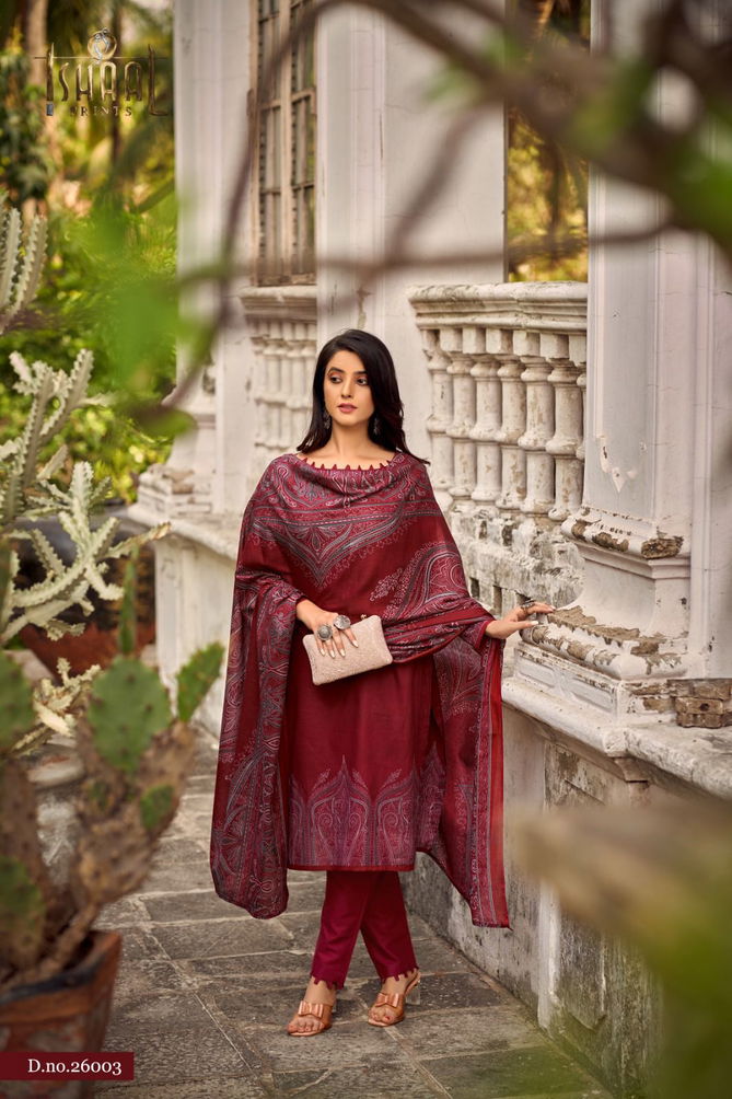 Gulmohar 26 By Ishaal Karachi Cotton Dress Material Catalog